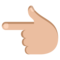 Backhand Index Pointing Left - Medium Light emoji on Emojione